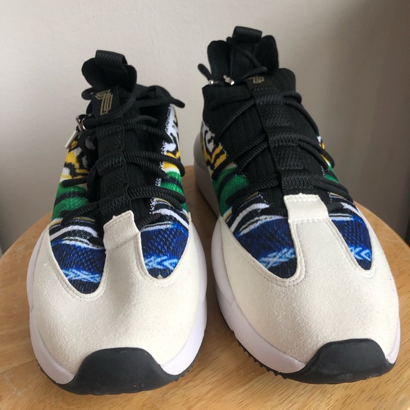 Triple 7 Notorious Racer shoe — tie dye mural pattern with chunky white base - Picture 9 of 14